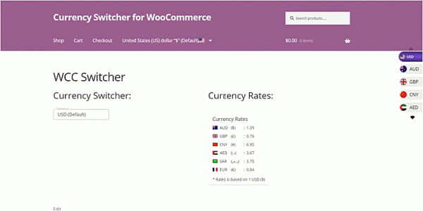 Currency Switcher For WooCommerce 1.5.6