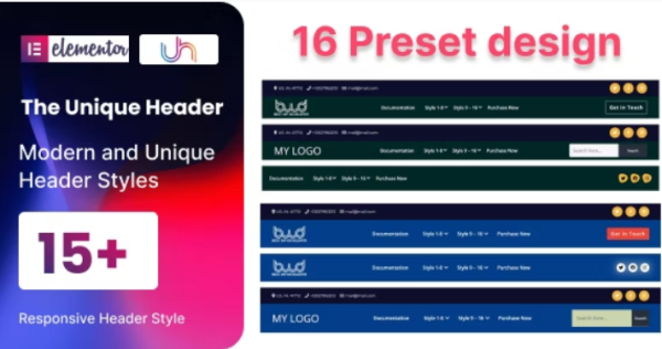 The Unique Headers for Elementor v1.0